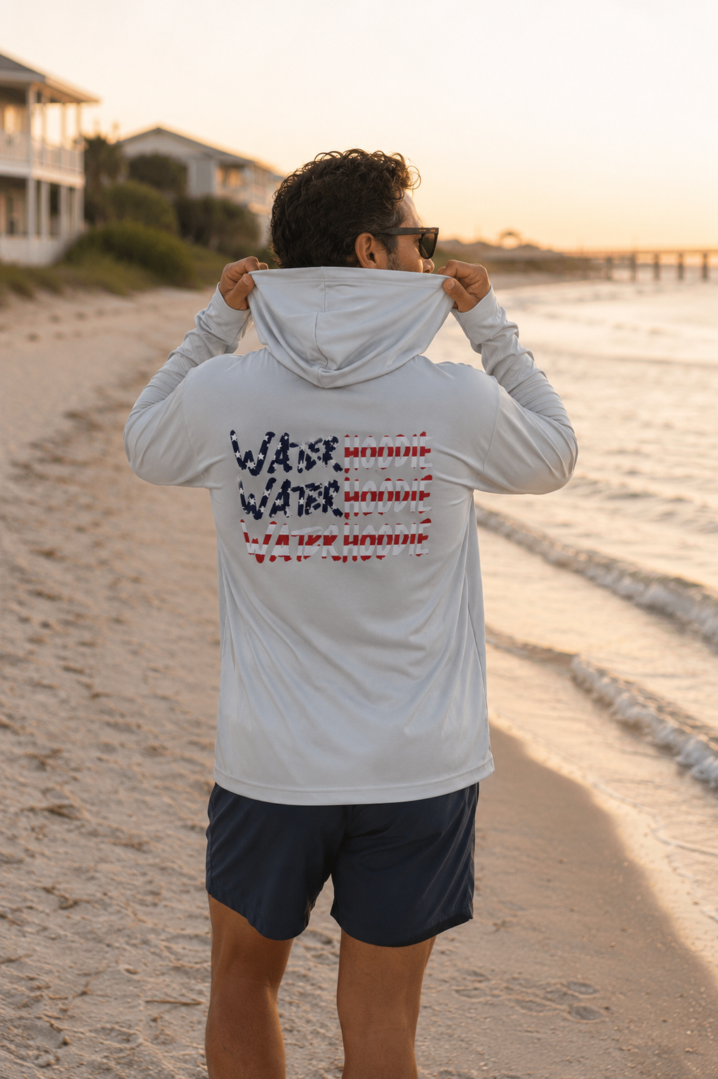 American Flag Water Hoodie (2T to XXL)