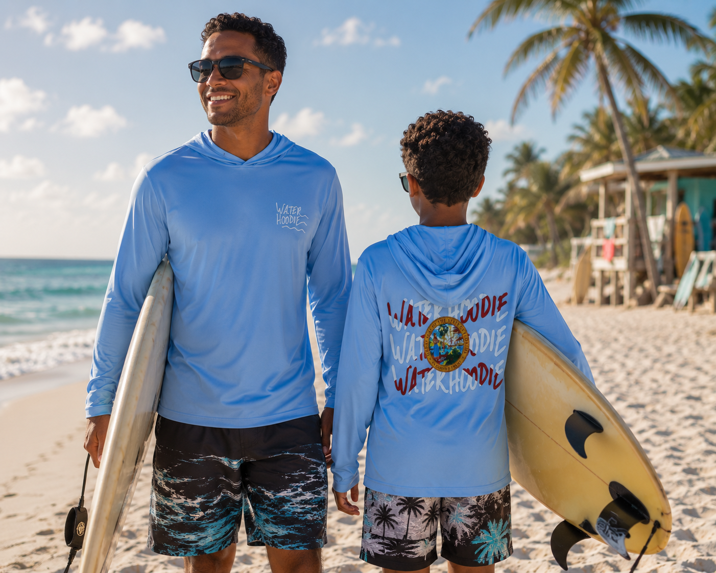 Florida Flag Water Hoodie – Sky Blue (2T to XXL)